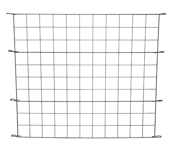 Garmix Teichzaun-Set 11-teilig – 71x71 Cm, Maschenweite 6x6 Cm, Schwarz