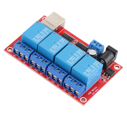 Module de relais à 4 canaux 24V DC 10A pour commande industrielle et domotique