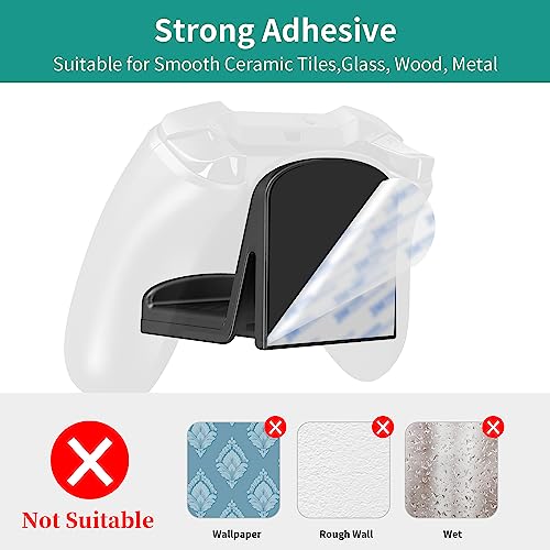 Image of HomeMount Universal Controller Wall Mount - Controller Holder Wall Mount for PS4 /PS5 /Xbox /Switch,Adhesive Gaming Controller Hanger Hook Desk Mount for Most Controller & Headphone