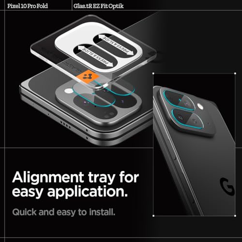 Image of Spigen Glas.tR EZ Fit Optik Pro Tempered Glass Camera Lens Protector Guard for Pixel 10 Pro Fold [2 Pack]
