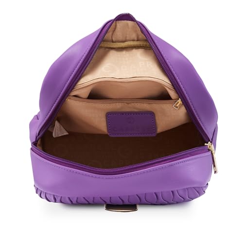 Image of Caprese Shelbee Casual Backpack, Medium | Quilted Backpack for Women with Buckle Lock, Adjustable Shoulder Strap & Back Zip Closure | For Everyday Outings, College and Travel