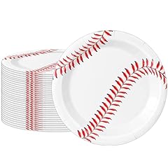 sports party paper plates-baseball