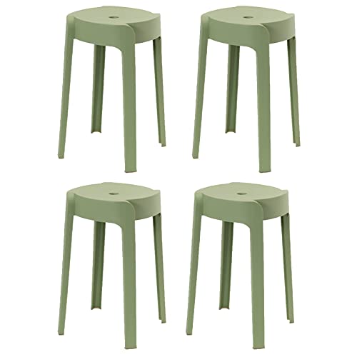 Tabourets de bar empilables lot de 4 design tourbillon ronds pour intérieur et extérieur