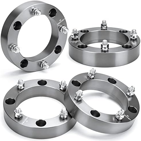 KSP 4x156mm ATV Wheel Spacers 1.5 Inches with 12x1.5 Studs, Fit For 2013+ Polaris Ranger, 2014+ Polaris RZR XP 1000, 2015+ Polaris RZR,4pcs Grey