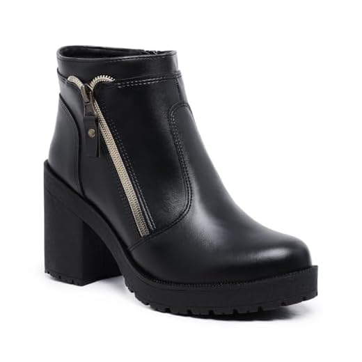 Bota Cano Curto Feminina Salto Alto com Ziper Lateral Preta (Preto, BR, Adulto, Numérico, 40)