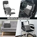Quirlig Lendenwirbelkissen, Lendenkissen Auto, Lordosenstütze Auto, Rückenkissen Auto Memory Foam, Ergonomisches Rückenstützkissen fur Zuhause, Büro, Auto