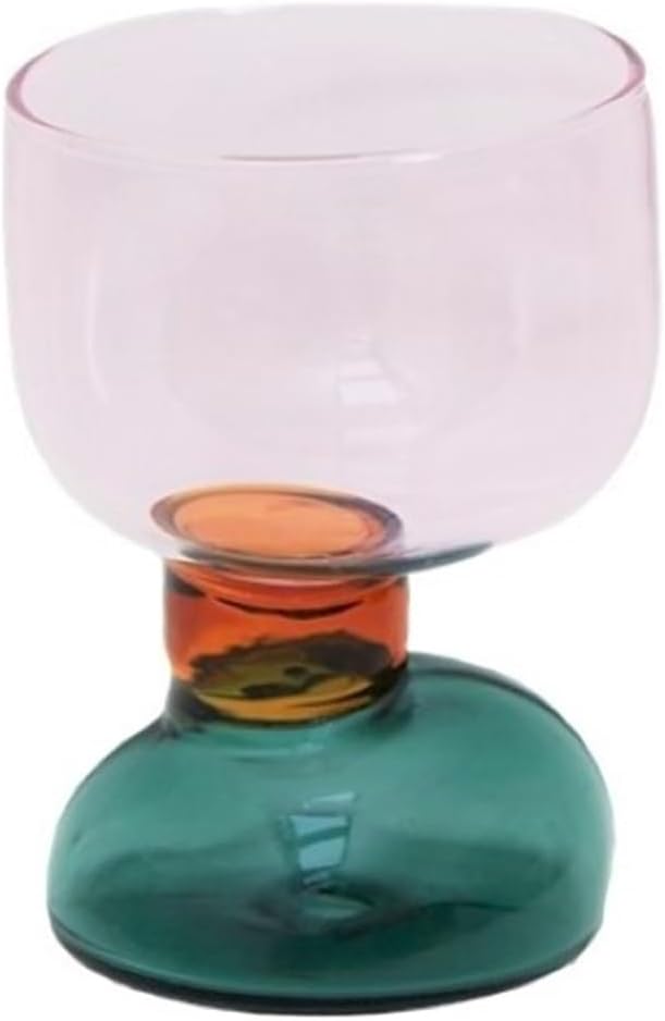 HEXEH Mug Cups 1pc Cocktail Glass Wine Glasses Glass Whiskey Glass Tea Cup Drinking Glasses Coffee Mug 6.7oz Coffee Drink Cup (Color : 1)