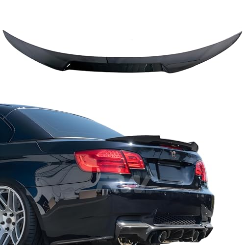 Gloss Black Rear Spoiler Wing Trunk Lip Compatible with 2007-2014 BMW 3 Series 328i 335i E93 Convertible, M4 Style Tape On