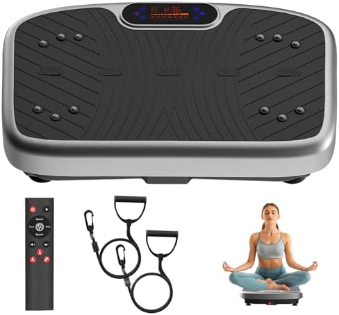 Vibration Plate Exercise Machine, Vibration Plate Platform for Lymphatic Drainage, 200 Adjustable Speeds Power Shaping Vibrating Plate Helps Weight Loss, Shaping, Max Weight 450 Lbs Vibration Plate Exercise Machine, Vibration Plate Platform for Lymphatic Drainage, 200 Adjustable Speeds Power Shaping Vibrating Plate Helps Weight Loss, Shaping, Max Weight 450 Lbs