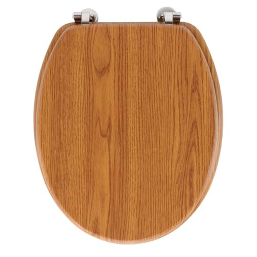 Abattant WC Effet Bois "Strata" 46cm Naturel
