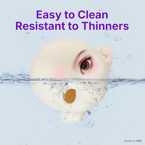 RESIONE Verschleißfestes Tough BJD Resin - Nicht-Gelbendes 3D Drucker Resin in Mehreren BJD-Farben - 3D Harz mit Langzeit-Rissbeständigkeit für 3D Druck (Cremeweiß)