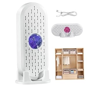 Mini dehumidificador antiflamado de doble cara visible pequeño deshumidificador con soporte de deshumidificador de la estantería del armario