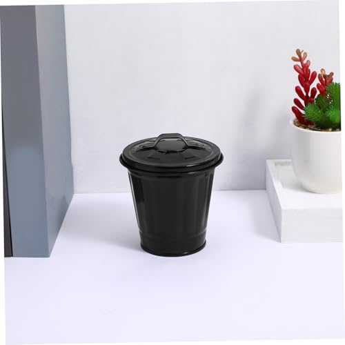 Bote de basura pequeño de escritorio con tapa iplusmile miniatura 7