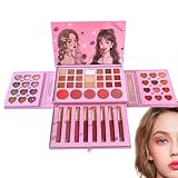 Paleta de maquillaje,50 Colores Sombras de Ojos y Paleta de Belleza | Maquillaje De Larga Duración | Para Uso Diario Viajar Fiestas Festivales Carnaval Boda Actuaciones