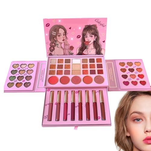 FmtwPhn Paleta De Maquillaje - Paleta De Maquillaje De Belleza Con 50 Colores | Para Chicas,Para Viajes, Fiestas, Bodas, Escenarios, Disfraces Diarios, Carnaval Y Concierto