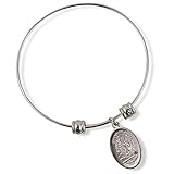 Archangel Michael | Protection Bracelets for Women Stainless Steel St Michael Bangle of Religious Jewelry for Women of Saint Michael or San Miguel Arcangel Protection Bracelet for Men and Women