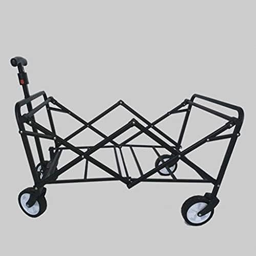 Carretilla plegable de 4 ruedas - Carrito plegable portátil para camping, jardín y bricolaje - Capacidad 70KG miniatura 2