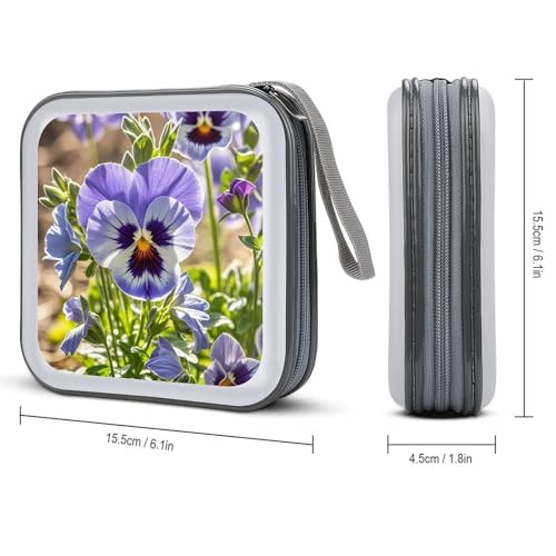 Pansy Perfection Funda para CD y DVD de plástico duro para 40 discos 3