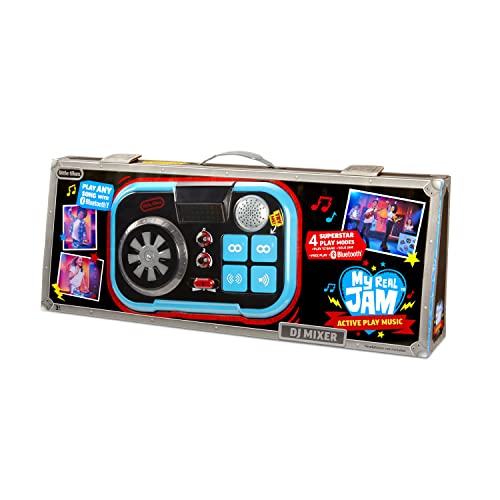 Little Tikes My Real Jam DJ Table, Toy DJ Mixing Table with Headphone Jack, Musical Instrument w/4 Play Modes, Bluetooth, Kids Gift Toys for Boys Girls Ages 3 4 5+ Year Old (Headphones Not Included)