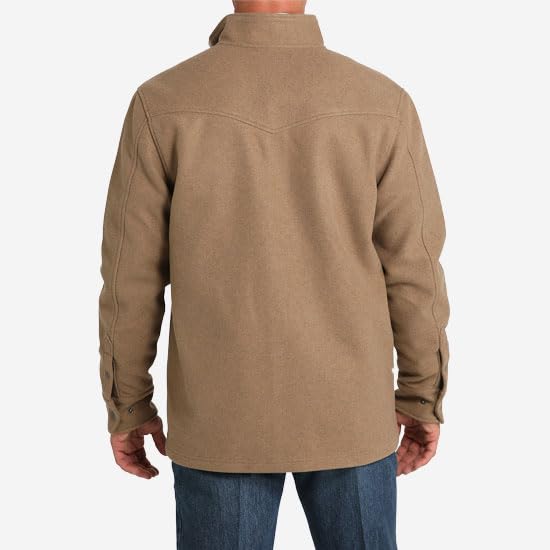 Cinch Men's Khaki Brushed Knit Shirt Jacket Khaki M2