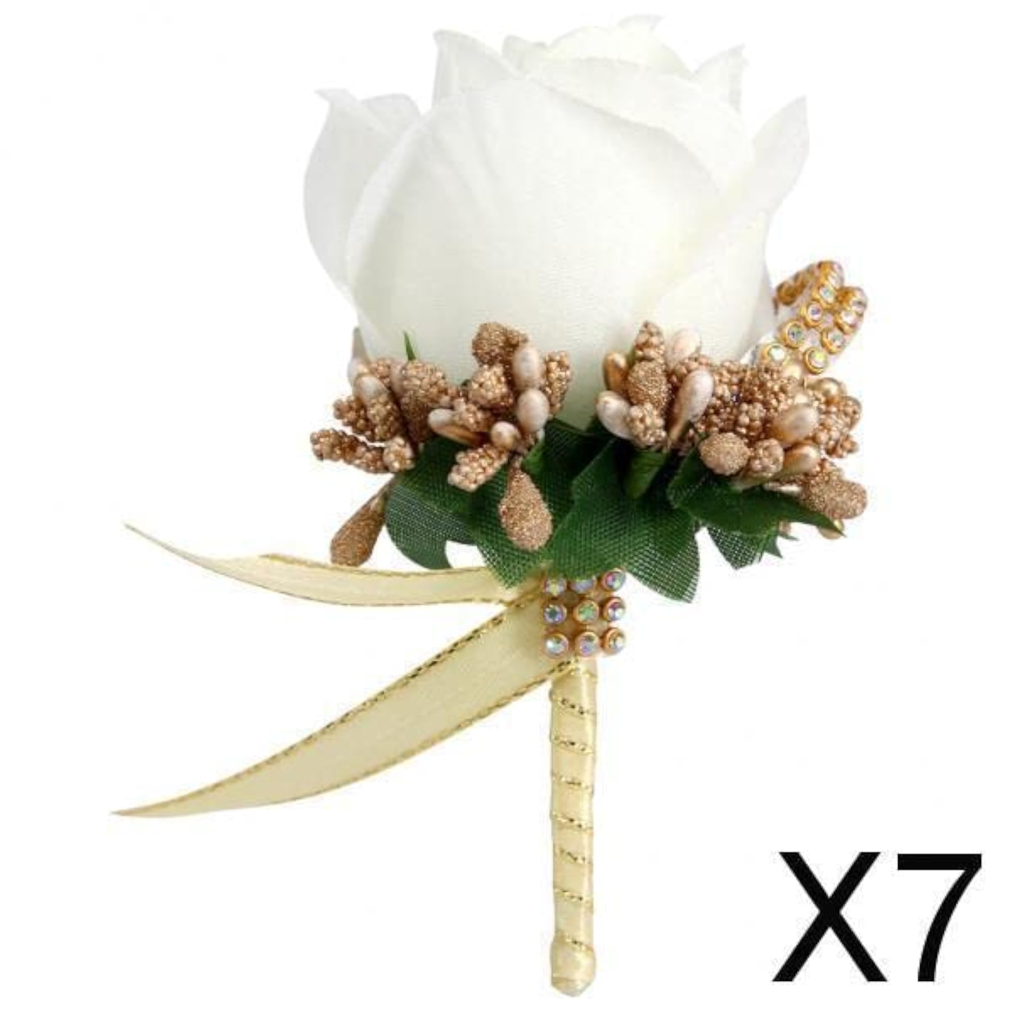 Stimulation Rose Flower Brooch Pin for Wedding Corsage