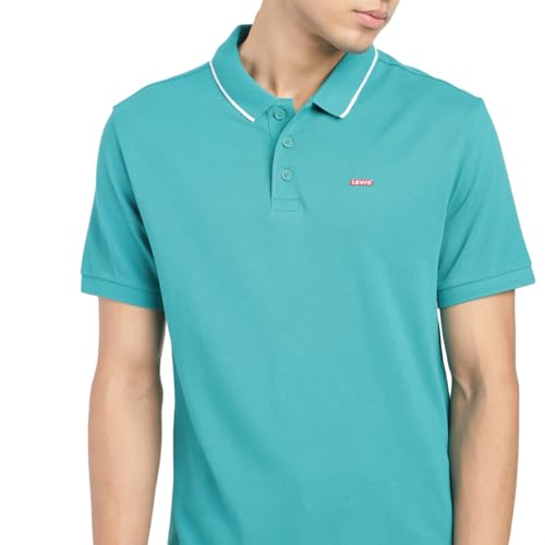 Image of Levi's Men's Regular Fit Solid Polo T-Shirt