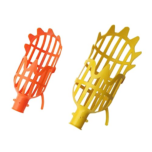 VINTORKY 2pc High Reach Fruit Picker Pole Tool Sturdy Plastic Harvester for Cherry (s L)