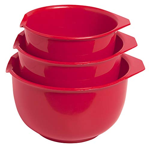 Red Mixing Bowls Set