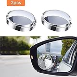 【Wasserdicht und rostfrei】: Ausgestattet mit 3M wetterfestem Kleber, einfachste Montage, fester Halt kein Grund zur Sorge, dass der Spiegel bei starkem Wind oder starkem Regen abfällt. 100% wetterfest,Mehr Sicherheit.