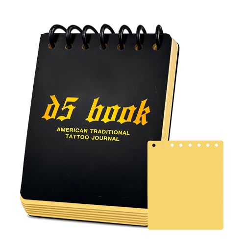 D5 Tattoo Practice Flipbook - 7 Sheets of 3MM Silicone Skin Create Your Own Tattoo Training Journal Portable & Reusable for DIY Tattoo Artists Premium Material Original Tattoo Practice Book