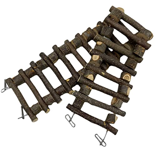Ipetboom Wooden Parrot Climbing Ladder Toy Step Ladder for Small Birds Hamsters and Small Animals for Chewing and Exercise for Parakeets Cockatiels and More