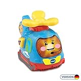 Spricht fröhliche Sätze und macht lustige Geräusche