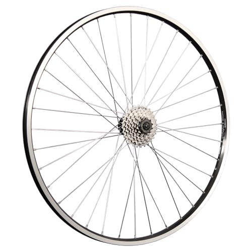 Laufrad 28 Zoll Hinterrad Hohlkammerfelge geöst 7 Fach Shimano Zahnkranz schwarz