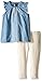 Calvin Klein Little Girls' Light Denim Tunic and Rib Leggings, Blue, 6