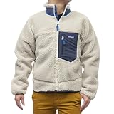 [パタゴニア] ジャケット クラッシックレトロX ベージュ メンズ 23056 NTSB M'S CLASSIC RETRO-X JKT NATURAL W SMOLDER BLUE L [並行輸入品]