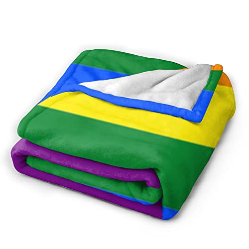 Jumsky Rainbow Pride Throw Blankets For Girls Kids Warm Flannel Couch Sofa Bed Blanket 50"X61" #TOP1