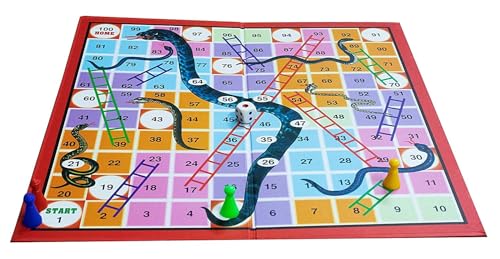 Image of G F S 4 in 1 Family Strategy Board Games, Tambola, Chess, Ludo and Snakes & Ladders Educational Family Games, Fun & Strategy Games (Multicolor)