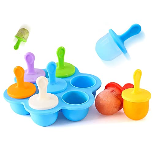 Molde de sorvete de silicone com palitos de plástico coloridos perfeitos para fazer mini sorvetes, c