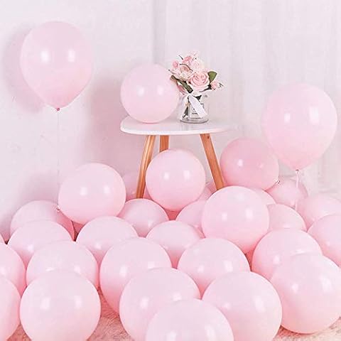 Birchio 100pcs Latex Pastel Pink balloons (Baby Pink, 12 Inch) Cover