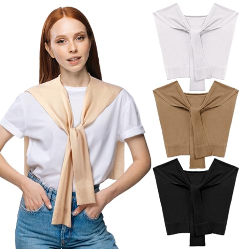 Patelai 4 Pcs Sweater Shawl Wraps for Women Knitted Knotted Shawls Casual Scarf Travel Cape Shoulder Tops Fashion Wrap