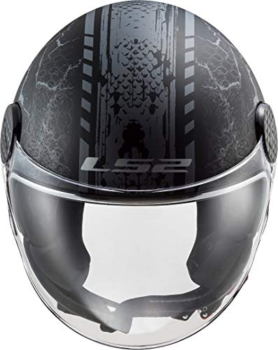 LS2 OF558 Sphere Lux Snake Casco Jet Nero