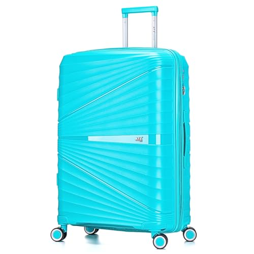 ATX Luggage Large Suitcase Expandable Unbreakable Polypropylene Hard Shell Hold Check in Fits 23-26KG Super Lightweight with 4 Dual Spinner Wheels and Built in TSA Lock (Mint Green, 133 Liters)