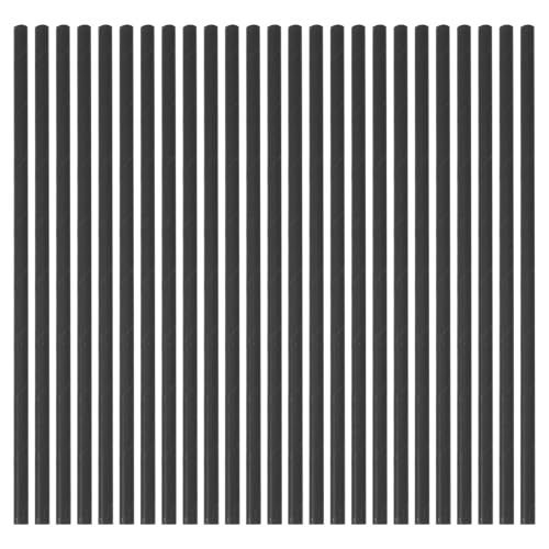 50 pitillos desechables de papel negro para fiestas miniatura 1