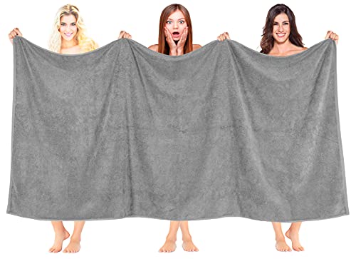 American Bath Towels Bath Sheets 40X80 Clearance, 100% Cotton Extra Large Bath Towel, Oversized Turkish Bath Towel For Bathroom, Gray #TOP2