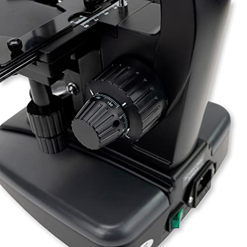 Image of Carson Advanced 40x-1600x LED Lighted Compound Binocular Head Microscope with Abbe Condenser and Double Layer Mechanical Stage (MS-170)
