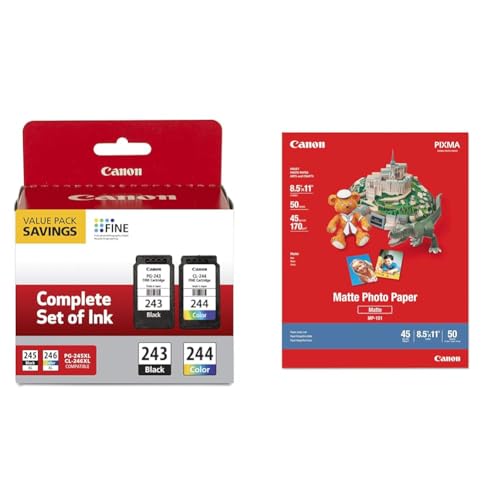 Canon ink and photo paper bundle for Pixma printers