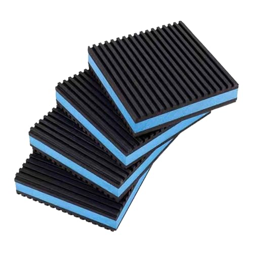 Milageto Tapis anti-vibrations, tapis d'isolation phonique, coussin de sol antidérapant pour salle de bain, amortissant les chocs pour sèche-linge, roulant, 5 Cm X 5 Cm X 2.23