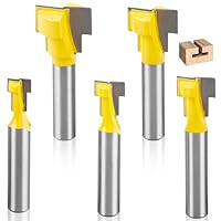 5-tlg Fräser 8mm Schaft, Nutfräser, Fräser Schaft, Fräsfräser, Schlitz Holz Fräser, Nutfräser Set, Fräser Schaft für Holzbearbeitung, Holzbearbeitung Werkzeug