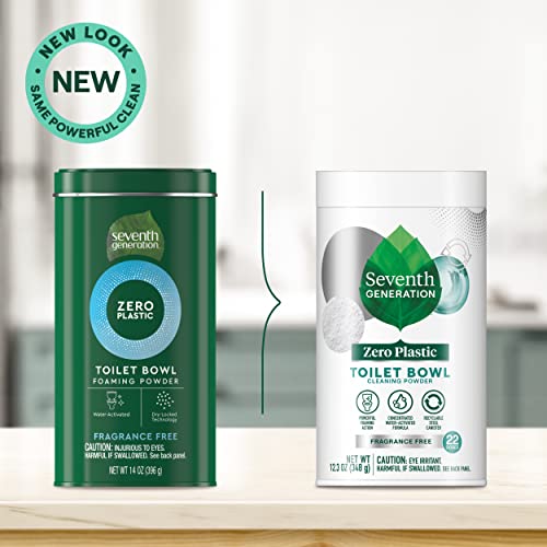 Seventh Generation Zero Plastic Toilet Bowl Powder Foaming Cleaner