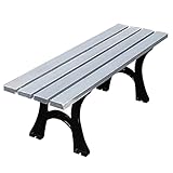 Banc de Jardin Exterieur Bleu Pieds de Tabouret en Métal Antirouille Salon de Jardin Exterieur Pas Cher en Bois 2 Places, Banc Interieur de Balcon/terrasse (Color : C, Size : 1.2m)